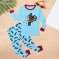 thumbnail image 2 of Gubotare Boys Pjs Clearance Little Boys Pajamas Sets Cotton Long sleeve Pjs Size 9-10 Years (Sky Blue,9-10 Years), 2 of 9
