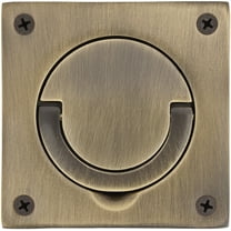 Baldwin 0397050 Flush Ring Pull, Antique Brass