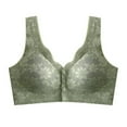thumbnail image 2 of DecSea Women's Front Buckle Solid Color No Steel Ring Bra Daily Bra, 2 of 5