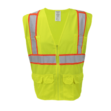 Ironwear 1277 Class 2 Surveyor Safety Vest w/ Zipper & Radio Clips
