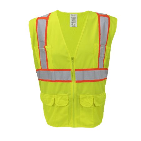 

Ironwear 1277 Class 2 Surveyor Safety Vest w/ Zipper & Radio Clips