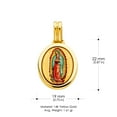 thumbnail image 3 of Ioka-14K Yellow Gold Milagrosa Charm Pendant with 1.8mm Singapore Chain Necklace - 16", 3 of 4