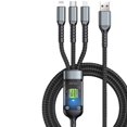 thumbnail image 2 of Cable de datos trenzado de carga ultrarrápida de 100 W, uno a tres, regalo, cable de carga flash tres en uno, cable de carga de 6 A, 2 of 4