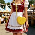 thumbnail image 2 of EliteGoogv Crossbody Bags For Women Heart Shaped Womens Crossbody Bags Compact Shoulder Bags Woven Texture Handbags Yellow, 2 of 2