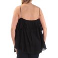 thumbnail image 2 of FREE PEOPLE $58 Womens New 1400 Black Ruffled Spaghetti Strap Top L B+B, 2 of 2