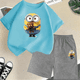 thumbnail image 3 of Conjunto de camiseta y pantalones cortos de dibujos animados de Minions Despicable Me para niños y adolescentes de verano de 2024, ropa para niños y niñas, camiseta de manga corta, traje de moda, 3 of 5