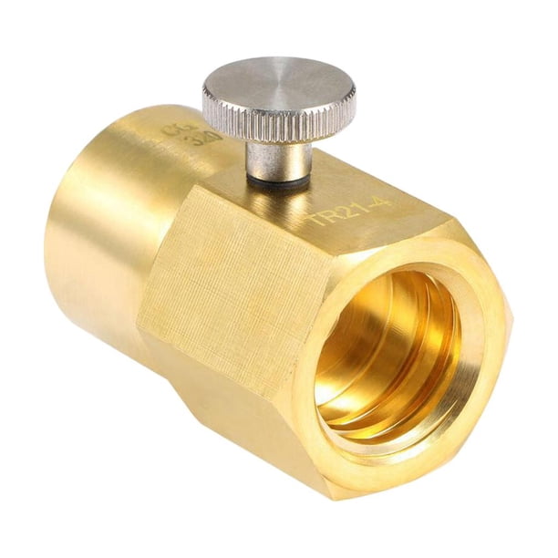 Adaptador de botella de CO2 de latón para uso doméstico para recarga de chorro y /2, -4 a CGA320, .8 TR21-4 hasta CGA320