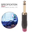 thumbnail image 3 of 2pcs 6.35mm Microphone Jack Gold-plated Stereo Male Plug Cable Connector, 3 of 5