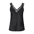 thumbnail image 5 of Lindreshi Tank Tops for Women Clearance Women Ladies Solid Sleeveless V-neck Pullover Lace Vest Tank Tops Shirts Blouse, 5 of 5