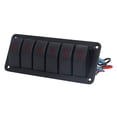 thumbnail image 1 of Interrupteurs à Bascule Automobiles 6 Gang Rocker Panneau Interrupteur Rétroéclairé LED Circuit Étanche pour Voiture RV Bus Bateau Marin ATV UTVBlue, 1 of 8