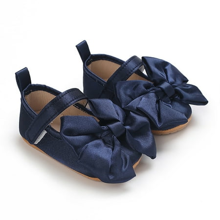 

Infant Baby Girls Moccasins Cute Big Bowknot Soft Sole Flat Shoes Prewalker Anti-Slip Shoes First Walker Shoes