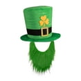 thumbnail image 1 of Accesorios de sombrero de San Patricio para fiesta de adultos con disfraz de barba Hoja amarilla Zulema sombrero de disfraz, 1 of 8