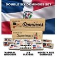 thumbnail image 2 of Set de dominó PRK 14 República Dominicana Double Six con bandera, 2 of 6