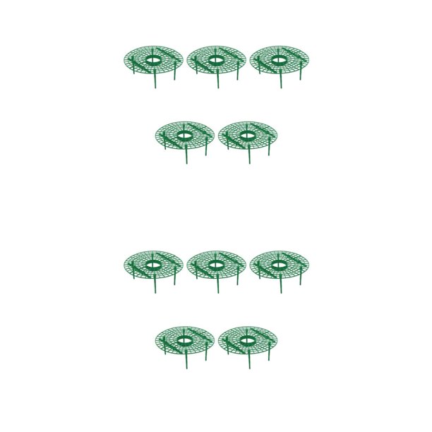 Toystoory Soporte de planta de fresa para jardinería, estante de escalada de vid, marco de cultivo, suelo de protección de plástico para Verde 5 piezas 2Conjunto
