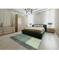 thumbnail image 5 of Ahgly Company Machine Washable Indoor Rectangle Abstract Green Area Rugs, 3' x 5', 5 of 7