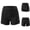 Black, variant on Laipiong Women's High Waisted Swim Bottoms Quick Dry Lace Trin Solid Color Swimwear Beach Shorts with Pockets UPF 50  Stretchy Comfy Swimsuits