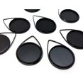 thumbnail image 2 of P771 - 10 pcs. Black Pendant Circle Posts Settings Bezels Tray Cabochons - 20mm Glue Pad Setting (Cameo Setting Diameter) - Teardrop, 2 of 3