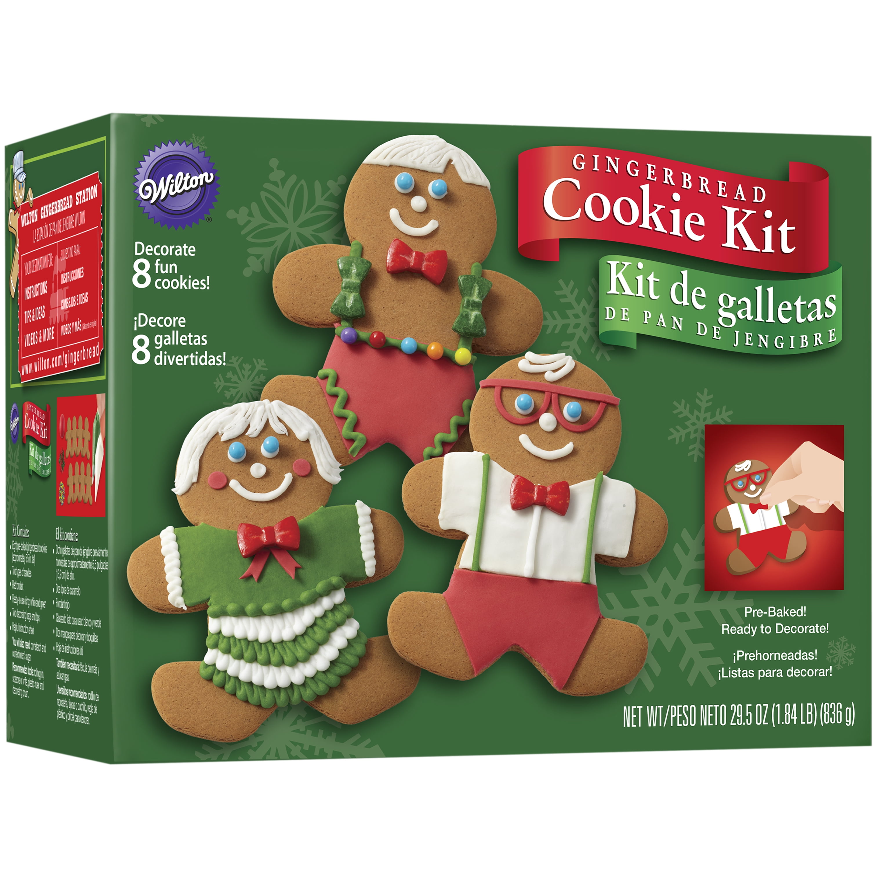 Set di 24 Multicolore Wilton Gingerbread Boy Cupcake Kit Decorativo 