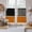 Orange, variant on Purple Black Tier Curtains 24 Inch Length, Farmhouse Striped Modern Abstract Art Cafe Short Curtains for Bathroom Over Sink, Small Kitchen Curtain Light Filtering Tiered Drapes 2 Panels 27.5"Wx24"L