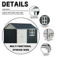 thumbnail image 4 of Outvue 10X8FT Outdoor Steel Storage Shed with Lockable Doors & Window, Ideal for Garden, Backyard, Patio Storage, 4 of 6