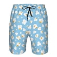 thumbnail image 4 of Kdxio Blue Popcorn Pattern Mens Casual Shorts - Drawstring Summer Beach Sports Shorts for Men, 4 of 9