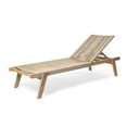 thumbnail image 3 of GDF Studio Acacia Wood Outdoor Chaise Lounges with Rope Seating and Adjustable Positions, Teak+ Beige, Set of 2, 3 of 12