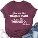 thumbnail image 1 of Xuyuer Women's Tshirt Women Funny Letter Print Short Sleeve Round Neck T Shirt Summer Vacation Tees Graphic Shirts Sayings Short Sleeve Vacation Casual Blouse Thankful Tee, 1 of 3