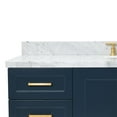 thumbnail image 4 of Ariel Taylor 61 In. Oval Sink Vanity With Carrara White Marble Countertop In Midnight Blue, 4 of 10