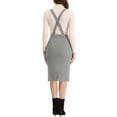 thumbnail image 3 of INSPIRE CHIC Pencil Skirt for Women's High Waist Adjustable Strap Split Back Bodycon Suspender Skirts Grey XS, 3 of 5