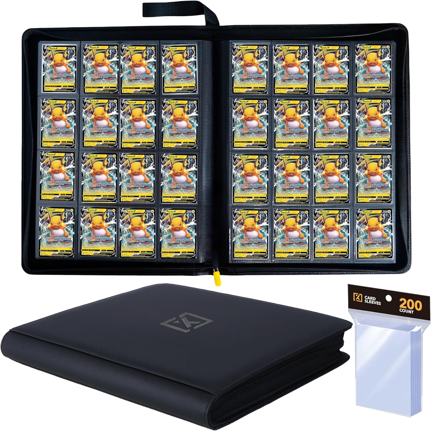 MTG Yugioh Sports Card Binder FunGuys 12-Pocket Trading Card Binder - Holds  720 Cards, Side-Loading, Zippered For Yugioh, MTG, Sports Cards Toploader  Binder