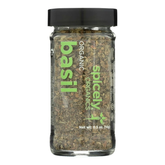 Spicely Organics Basil Spice Jar 0.5 oz (Pack Of 9)