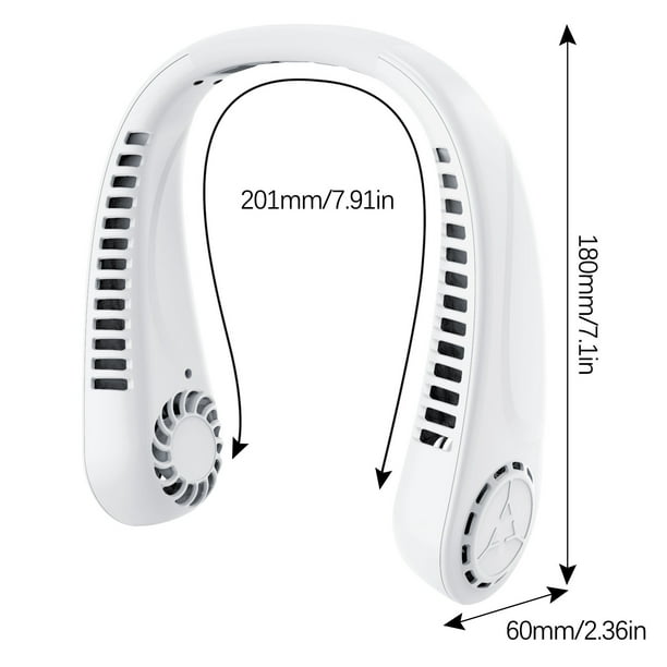 Ventilation Portable USB Rechargeable pour Cou Suspendu - Blanc