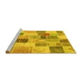 thumbnail image 2 of Ahgly Company Machine Washable Indoor Rectangle Patchwork Yellow Transitional Area Rugs, 5' x 8', 2 of 4
