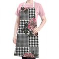 thumbnail image 5 of Pioneer Flower Floral Print Pattern Apron-Garden Aprons for Women with Pockets-Cotton Linen Waterproof Kitchen Cooking Gardening Aprons Adjustable for Kitchen,Cooking,BBQ and Salon 33x27 Inch, 5 of 7