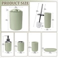 thumbnail image 2 of CERBIOR Bathroom Accessories Set 6 Piece Bath Ensemble Includes Soap Dispenser, Toothbrush Holder, Toothbrush Cup, Soap Dish for Decorative Countertop and Housewarming Gift (Green), 2 of 14