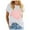 White, variant on Womens Tshirts Short Sleeve Crew Neck Loose Boyfriend Fit Rose Graphic Casual Summer Top Pink M