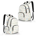 thumbnail image 2 of Xixirimido Rabbit Bunny Floral Grid Print Kids Backpack for Girls Elementary Students Bookbag Middle High School Bag Lightweight Backpacks Laptop Bag 17", 2 of 8