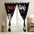 thumbnail image 3 of 3D Ferret Print Curtains Cherry Blossoms 30%-50% Blackout Curtains, Black and White Curtains & Drapes Pink Floral Flower Bedroom Curtains, Wild Animal Wildlife Window Treatments, 3 of 5