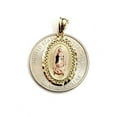 thumbnail image 4 of 10k gold oval virgin Mary Guadalupe pendant charm fine religious jewelry 1.7g, 4 of 12