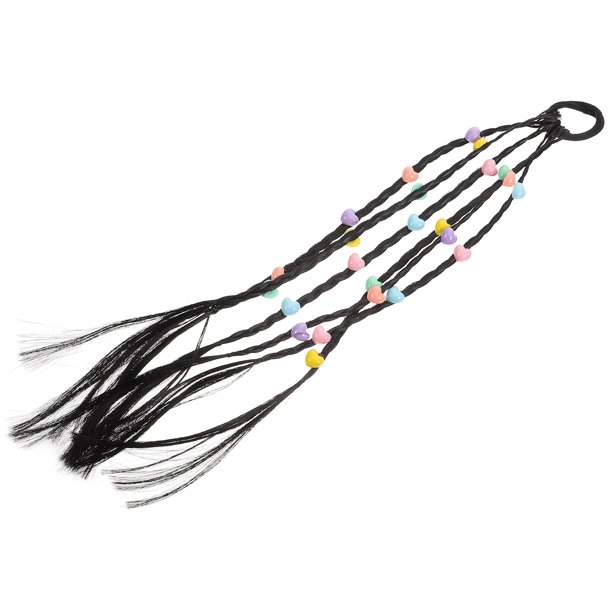 unbranded Peluca De Coleta Trenzada Multicolor Para Con Extensión De Sintético