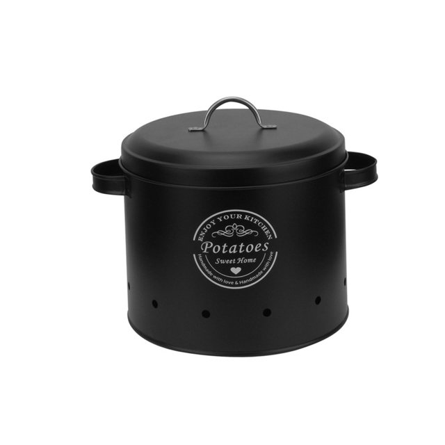 Boîtes de Rangement pour Légumes de Cuisine, Contenant de Rangement pour Aliments pour Comptoir de Restaurant, Grand, Noir