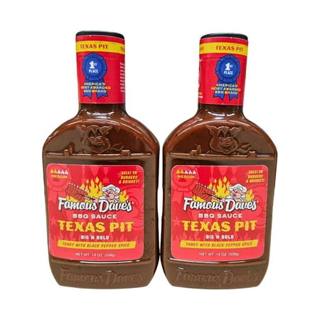 Famous Dave s Texas Pit BBQ Sauce 19 oz (2 Pack)