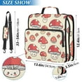 thumbnail image 6 of 3 Ring Zipper Binder with Shoulder Strap Waterproof Trapper Keeper 2 Inch D-Ring 500 Sheets Capacity Cute Lovely Mushrooms, 6 of 7