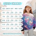 thumbnail image 7 of Xoenoiee Axolotl Bubble Coral Print Girls Oversized Sweatshirts Casual Long Sleeve Pullover Tops Crewneck Side Slit Sweatshirt Loose Y2k Trendy Outfits, 7-8 Years, 7 of 7