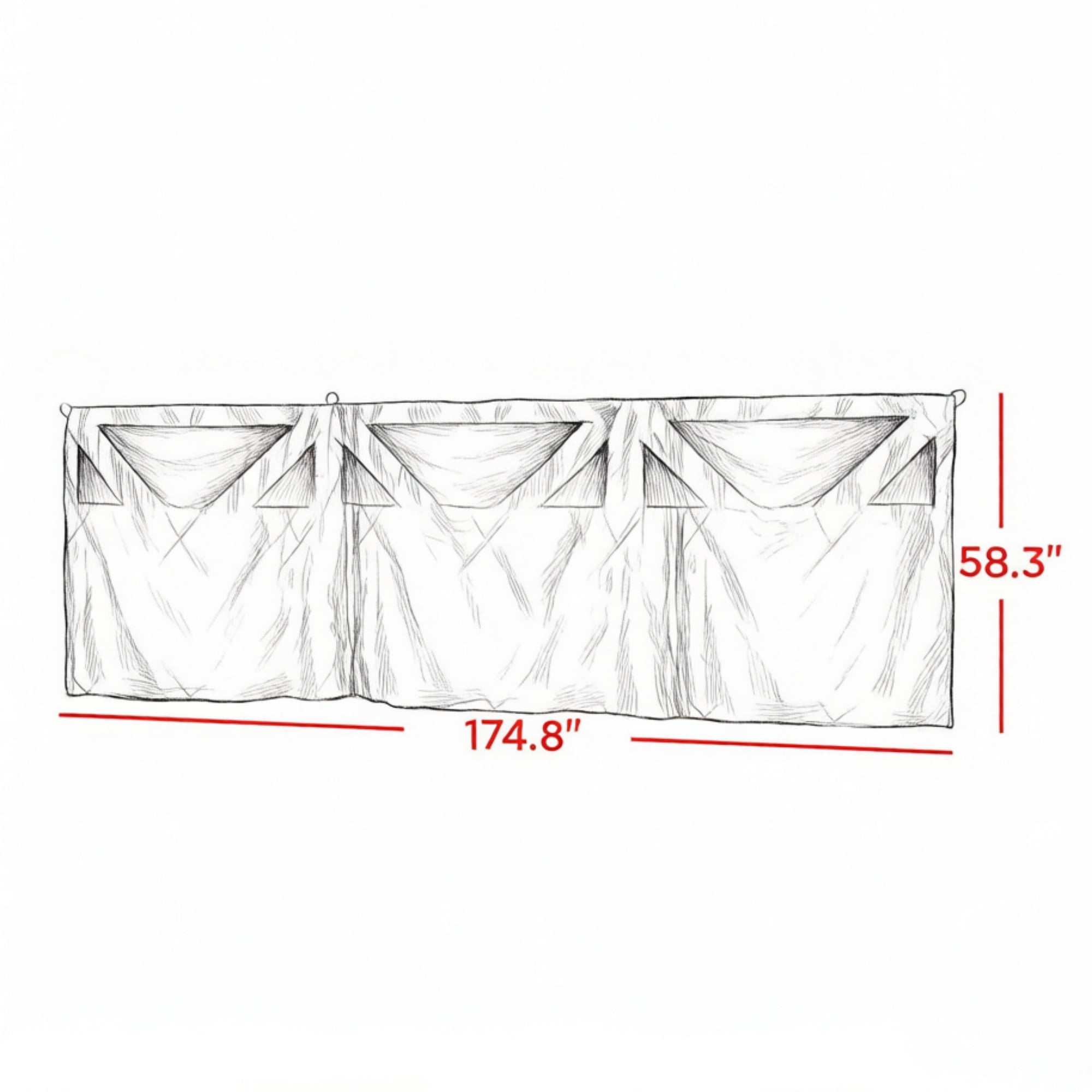 Hunting Blind, 3-Panel 176" x 58.3" with Quick-Access See Through Windows for Fast Setup Hunting & Camping, Camouflage