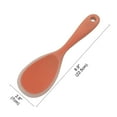 thumbnail image 2 of 8.9" Silicone Soup Ladle Spoon Wood Hand Restaurant Kitchen Scoop Utensil Cooking Supplies Coral Pink, 2 of 7