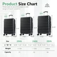 thumbnail image 4 of JOINSUN 20 inch Carry on Luggage, Hard Shell ABS Suitcase with Double Spinner Wheels, Lightweight Expandable Rolling Suit Case with TSA Lock, Black, 4 of 8