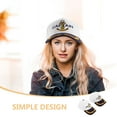 thumbnail image 4 of 2pcs Matching Captain Boating Baseball Cap Sailor Navy Hat Decorative Captain Baseball Cap, 4 of 8