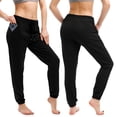 thumbnail image 2 of Jogger negro para mujer Walifrey talla XL con bolsillos y cordón ajustable, 2 of 7