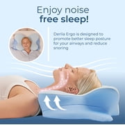 Derila Ergo Cervical Neck Pillow - 21.25 x 14.17 x 4.72 inches Contour Memory Foam Pillows for Back & Side Sleepers